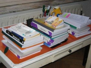 Book pile CC photo credit Eisenheim.