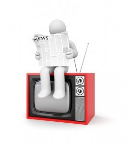 TV newspaper image via Shutterstock