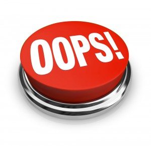 Oops button image via Shutterstock